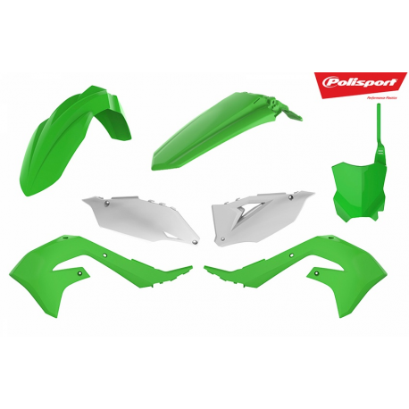 POLISPORT PROMOCJA KOMPLET PLASTIKÓW KAWASAKI KX450F `19 KOLOR OEM (ZIELONY/BIAŁY)